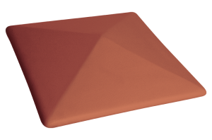 Клинкерный колпак для забора Рубиновый красный (01) Ruby-red